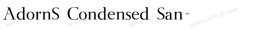 AdornS Condensed San字体转换